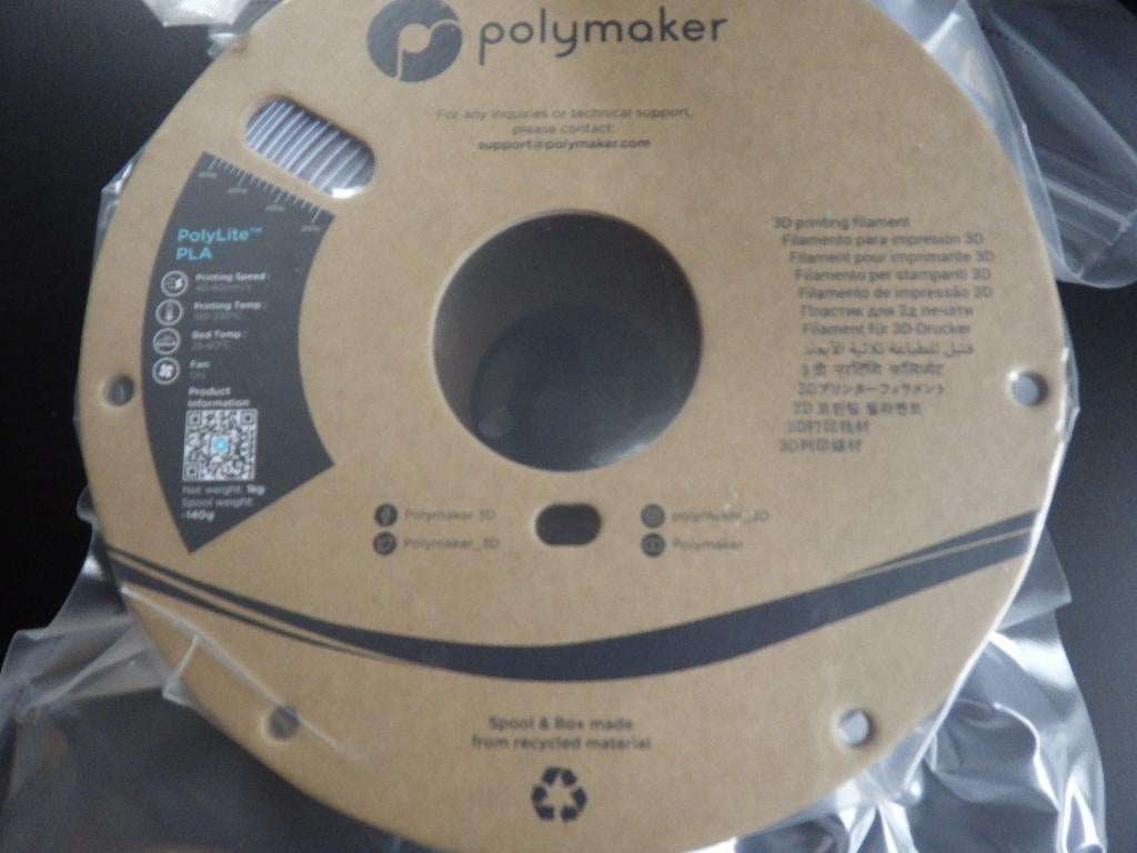 3 D printer filament polymaker Polylite PLA1,75 mm 1kg, Informatique & Logiciels, 3D Fournitures d'imprimante, Enlèvement, Neuf
