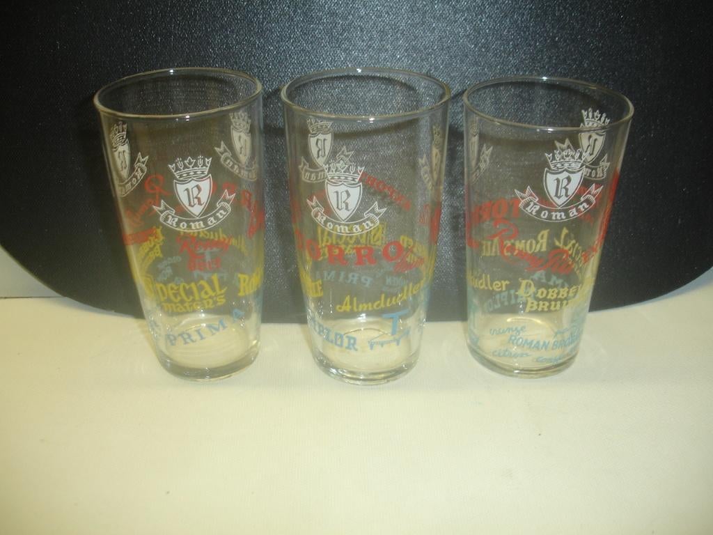 Bierglas Roman, 20cl, brij. Roman., Verzamelen, Biermerken, Zo goed als nieuw, Glas of Glazen, Overige merken, Ophalen of Verzenden