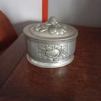 Tinnen bonbonnière 92% tin, handmade Belgium, Antiek en Kunst, Ophalen