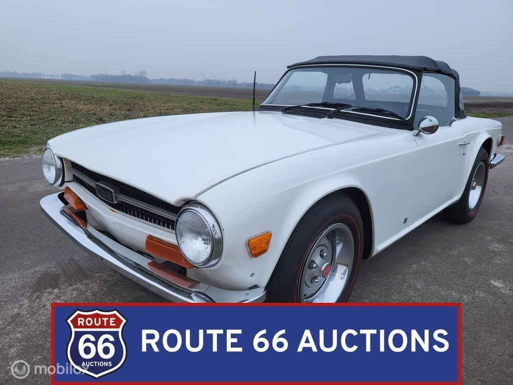 Triumph TR6 | 1973 | Route 66 Auctions, Triumph, Zwart, Bedrijf, Handgeschakeld