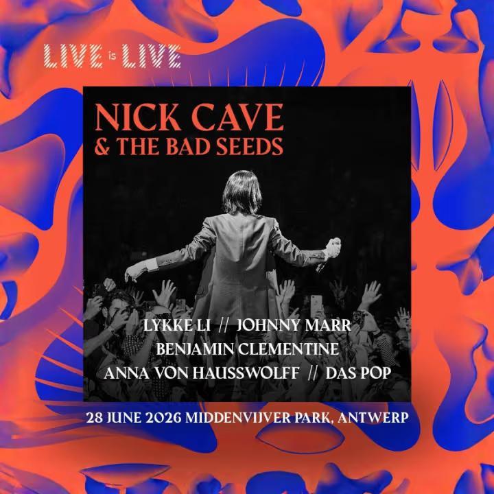 Nick Cave - Live is Live - 28 Juni, Tickets en Kaartjes, Concerten | Rock en Metal, Twee personen, Juni, Rock of Poprock