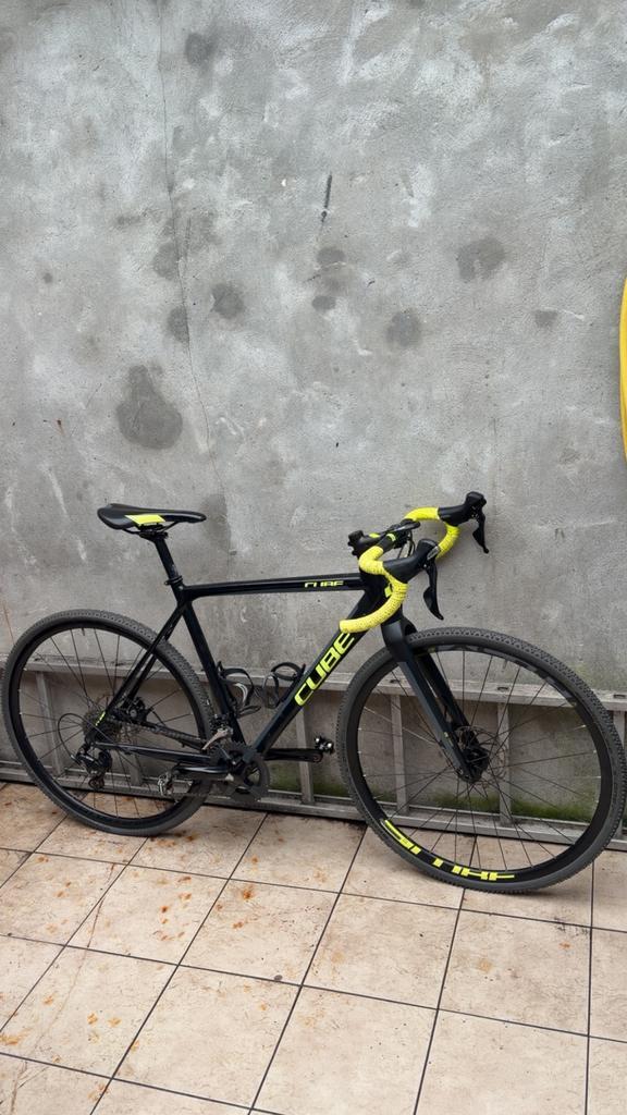 Cube Gravel/Race Fiets Zwart/Geel, Vélos & Vélomoteurs, Vélos | Hommes | Vélos de sport & Vélo de randonnée, Comme neuf, Autres marques