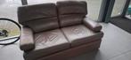 Lederen tweezit, Huis en Inrichting, Ophalen, Gebruikt, Leer, Modern