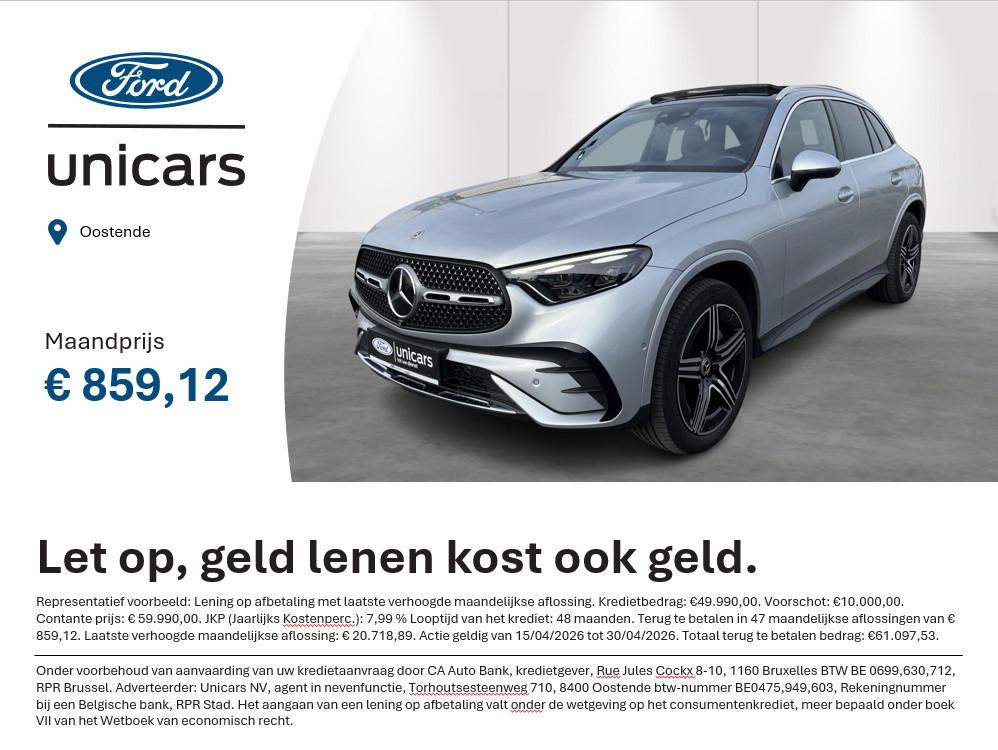Mercedes-Benz GLC GLC 300 de 4MATIC AMG Line Panoramisch dak, Auto's, Mercedes-Benz, Bedrijf, Te koop, GLC, 360° camera, 4x4, Airbags