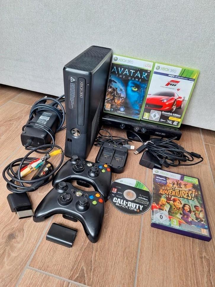 Lot Xbox 360 console jeux avec kinect, Consoles de jeu & Jeux vidéo, Consoles de jeu | Xbox 360, Utilisé, 250 GB, 360 S, Avec 2 manettes