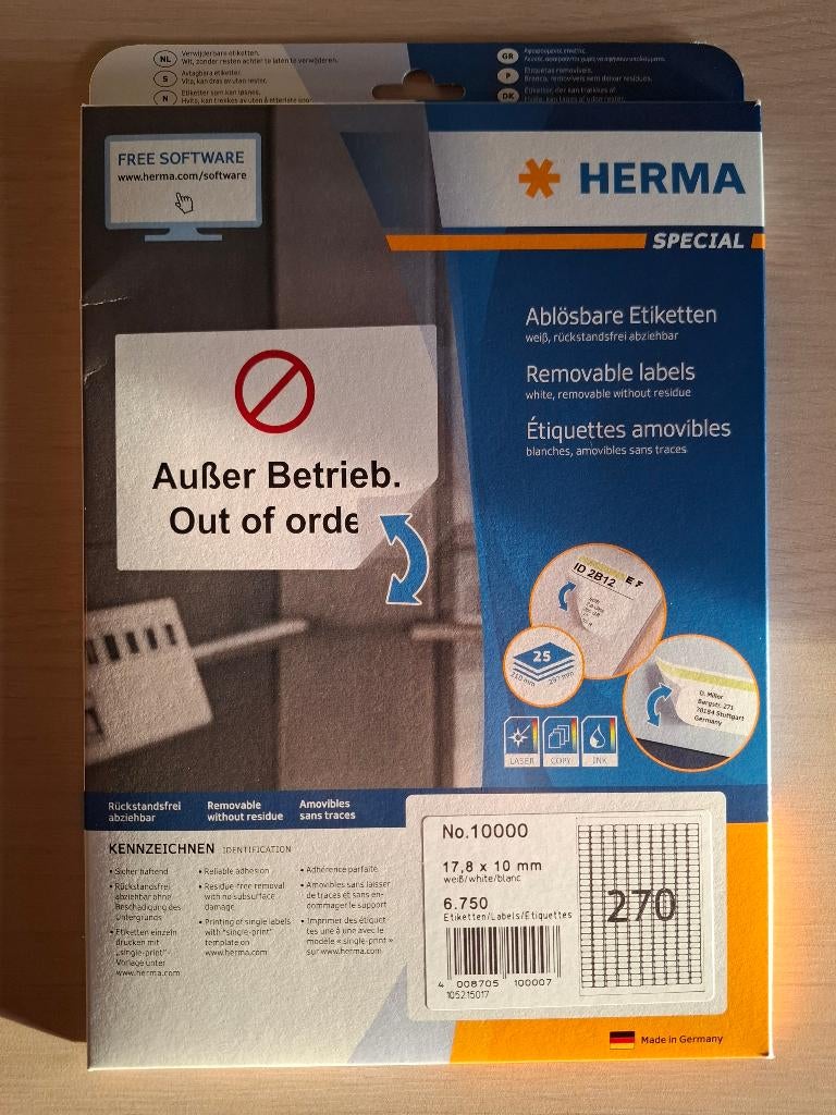 Zelfklevende labels verwijderbaar, Ophalen of Verzenden, Zo goed als nieuw