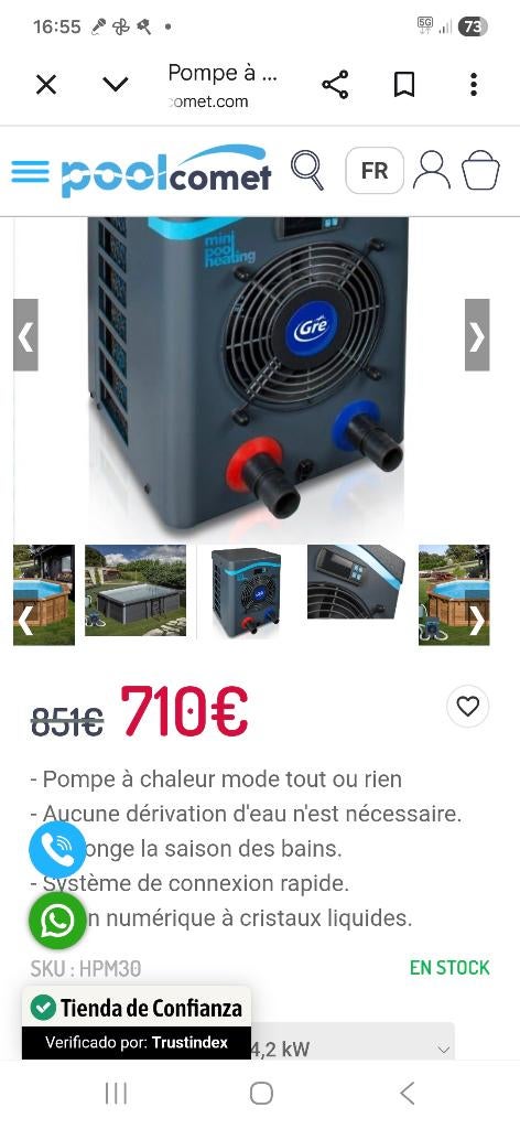 Pompe a chaleur, Enlèvement, Pompe