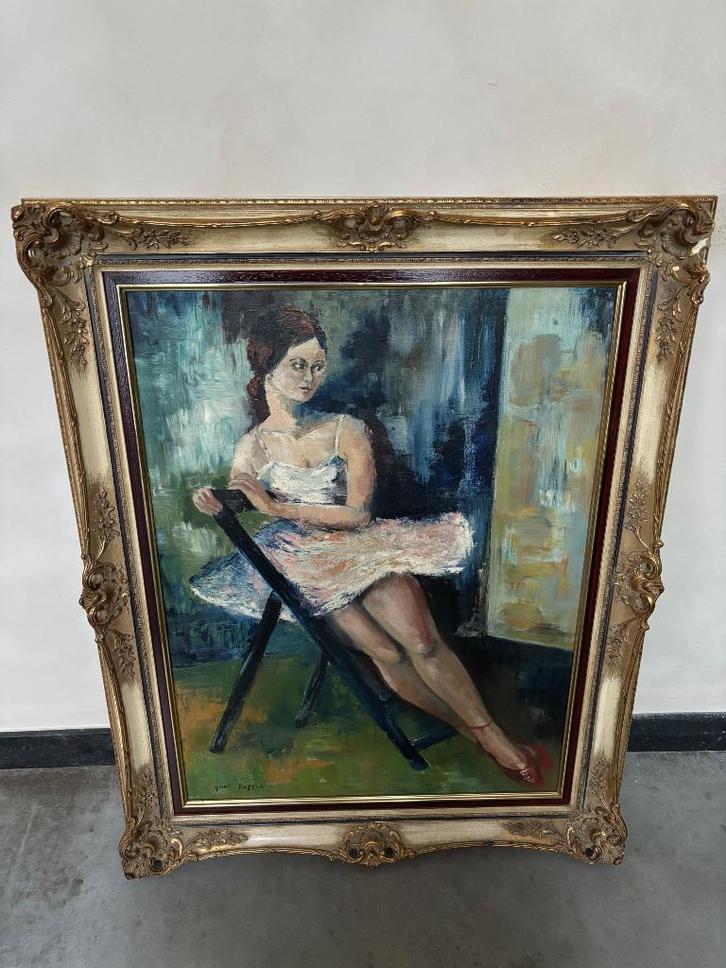 Huile sur toile ballerine signée, Antiquités & Art, Art | Peinture | Classique, Enlèvement