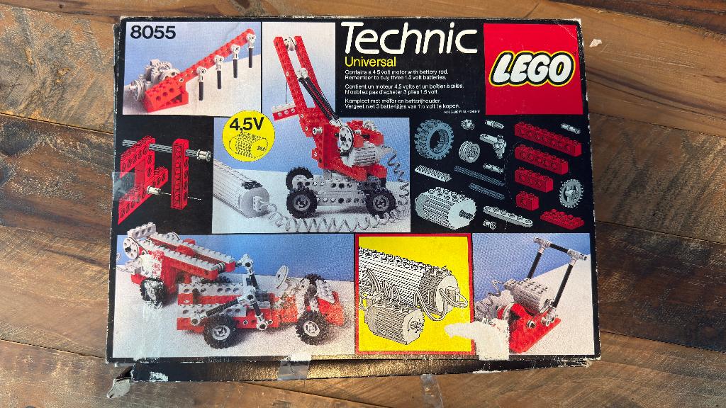 LEGO Technic 8055 – Vintage set (jaren 80) doos & onderdelen, Gebruikt, Lego, Ophalen of Verzenden, Compleet