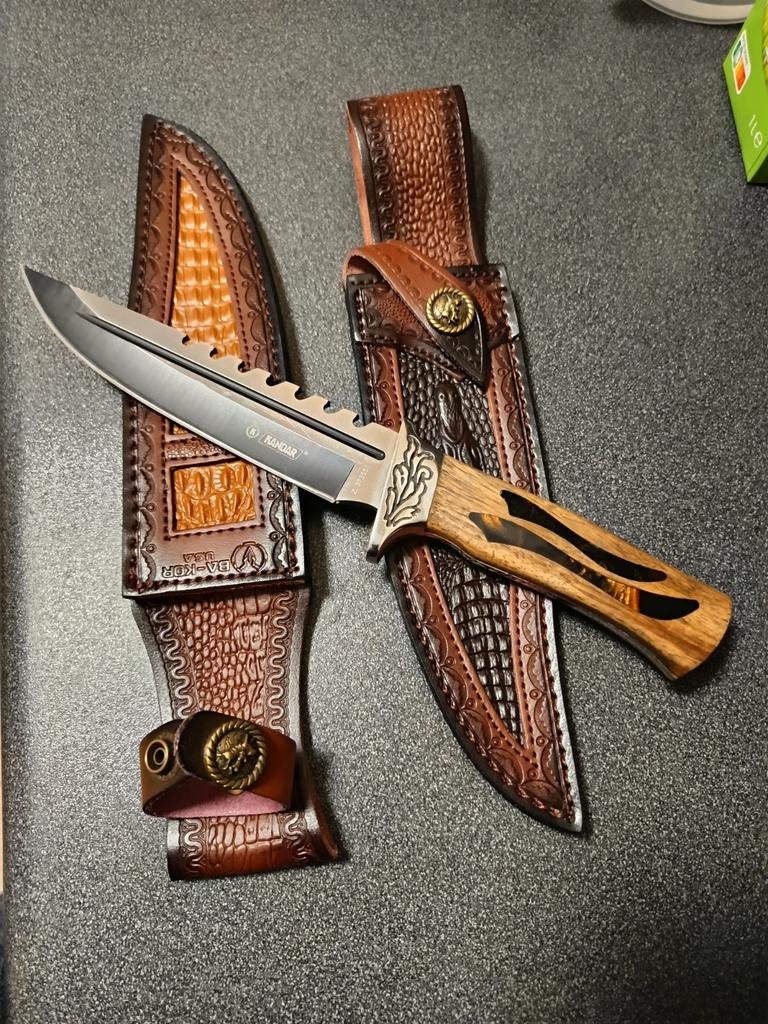 Bowie knife lederen schede's, Caravans en Kamperen, Kampeergereedschap, Ophalen of Verzenden