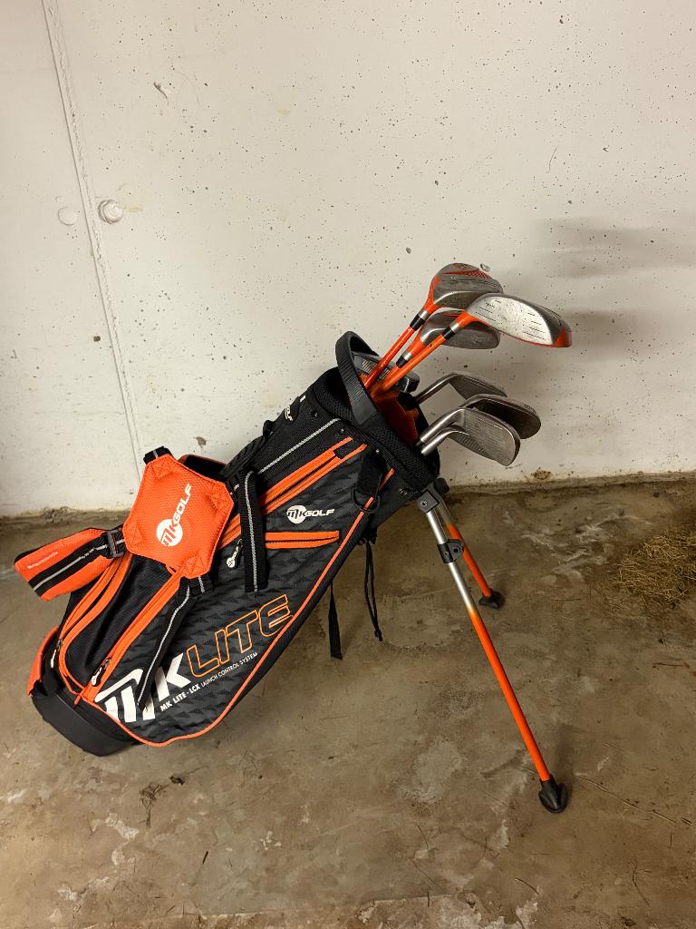 Golfzak met clubs, Sport en Fitness, Golf, Ophalen, Gebruikt, Set, Overige merken