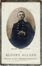 1GM Alfons Allaer Heldergem +Stuivekenskerke 1914, Envoi, Image pieuse