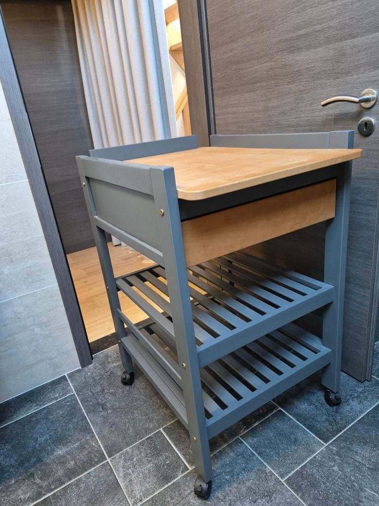 Table à langer Troll + tiroir loft gris, Enfants & Bébés, Enlèvement, Comme neuf, Table