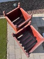 Massieve teaken plantenbakken Regent – 2 – bloembakken tuin, Regent, Carré, 30 à 60 cm, Enlèvement