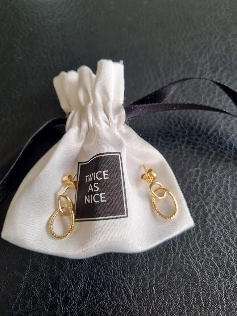 Oorbellen 18kt verguld zilver, nieuw, Bijoux, Sacs & Beauté, Boucles d'oreilles, Neuf, Or, Or, Enlèvement