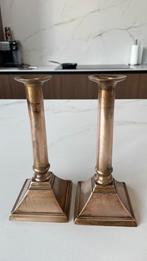 Koperen kandelaars set 2 stuks, Antiek en Kunst, Ophalen