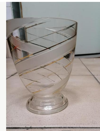 zeer mooie vaas van kristal en goud, Ophalen