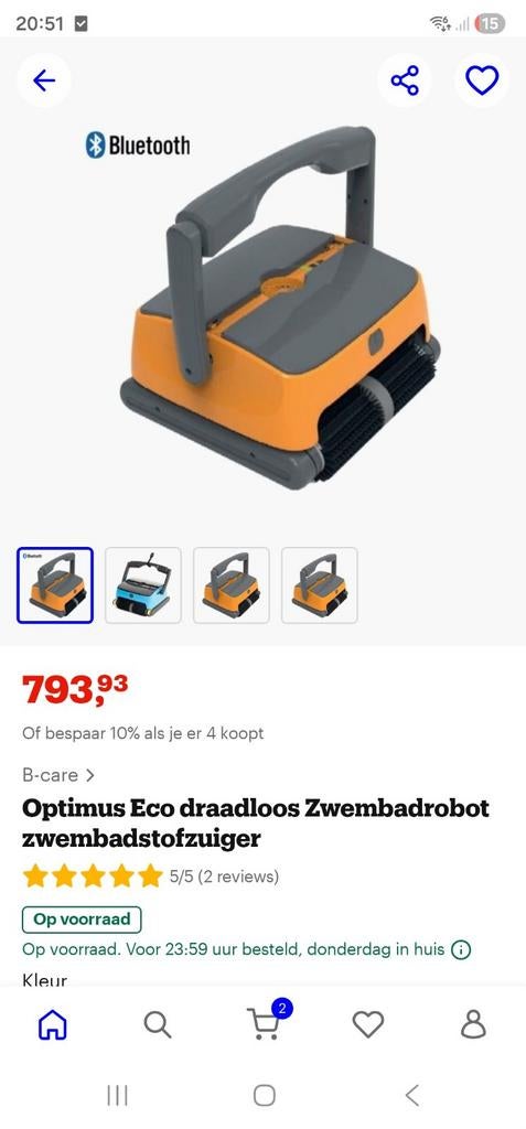 Draadloze zwembad robot doet bodem en wanden, Tuin en Terras, Ophalen