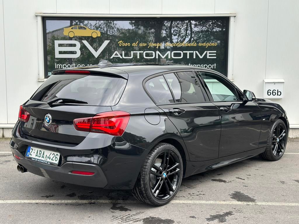 BMW 120i M Sport - automaat - NAVI - LED - NAVI -Shadow Line, Achat, Entreprise, Entretenue par le concessionnaire, Noir