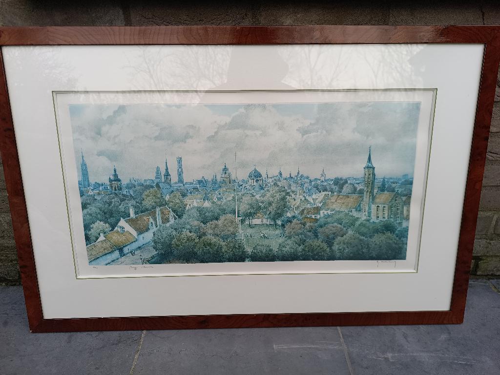 Panorama van Brugge in de middeleeuwen, Ophalen