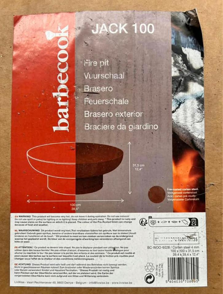 Braséro/brasero, Jardin & Terrasse, Bols de feu, Neuf, Enlèvement