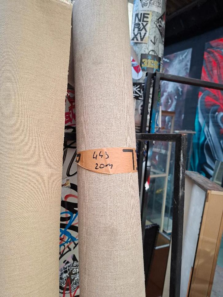 Rouleau de toile en lin 20 mètres sur 220cm, Antiquités & Art, Art | Peinture | Classique, Enlèvement