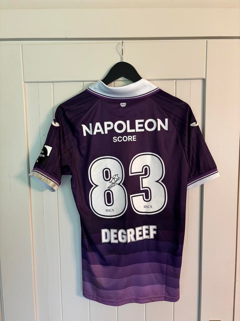 Matchwornshirt Tristan Degreef RSCA, Enlèvement, Comme neuf, Maillot