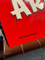 Ancien panneau d'affichage double face Motul, Collections, Enlèvement, Utilisé, Panneau publicitaire