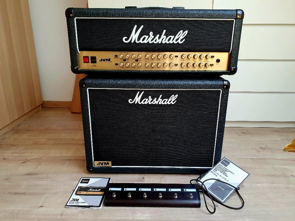 Marshall JVM410H en JVM C212, Musique & Instruments, Amplis | Basse & Guitare, Enlèvement, Comme neuf, Guitare, 100 watts ou plus