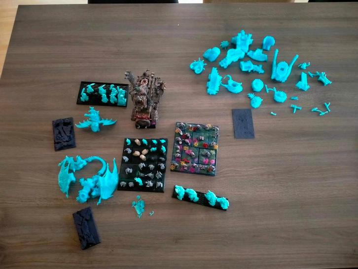 Chaos Dwarf leger 2000p 3d print warhammer, Hobby en Vrije tijd, Wargaming, Zo goed als nieuw, Warhammer, Figuurtje(s), Geverfd