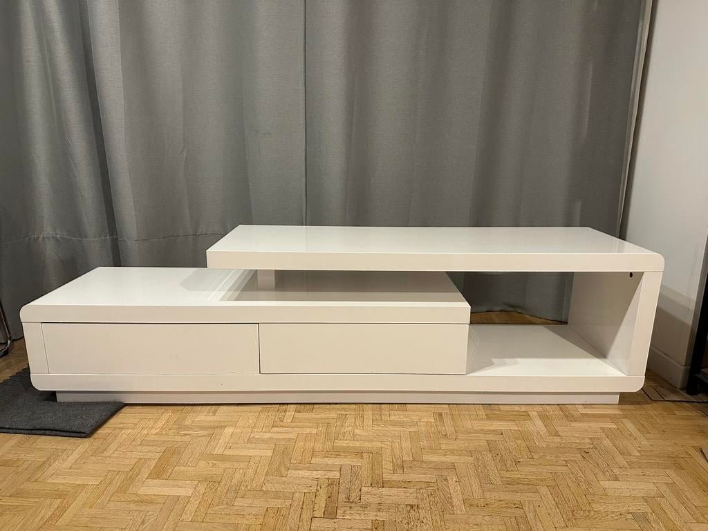 Meuble télé laqué blanc, Enlèvement, Comme neuf