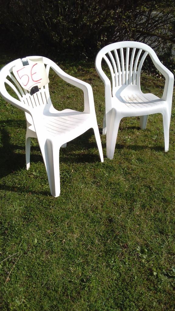 Chaise de jardin, Enlèvement, Comme neuf, Plastique, Empilable