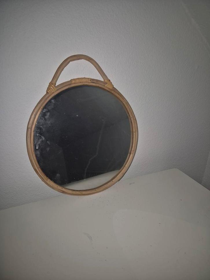 MIROIR ROTIN BOHEME CHIC, Maison & Meubles, Accessoires pour la Maison | Miroirs, Rond, Enlèvement