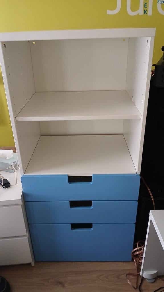 Kast ikea stuva blauw/wit, Ophalen, Zo goed als nieuw