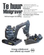 minigraver 1 ton, Zakelijke goederen, Machines en Bouw | Kranen en Graafmachines, Ophalen, Graafmachine