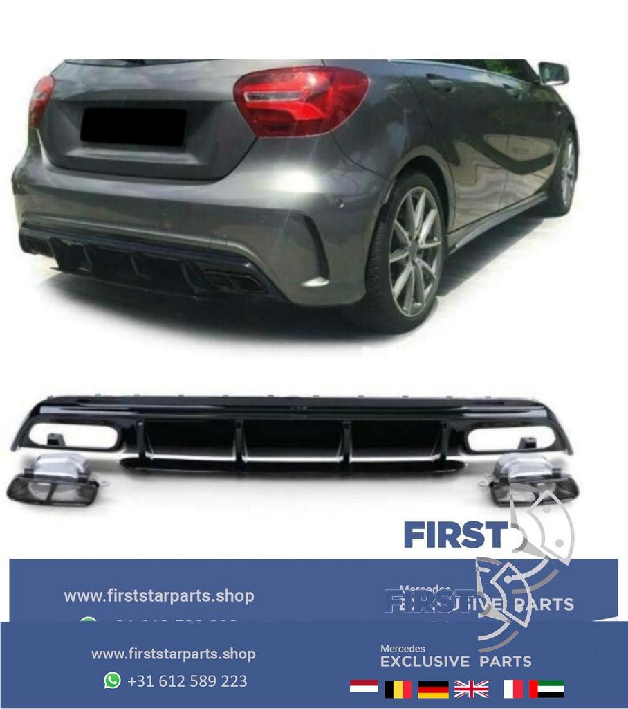 W176 FACELIFT A45 AMG DIFFUSER + UITLAAT SIERSTUKKEN AERO PA, Utilisé, -, -, Enlèvement ou Envoi
