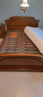 Bed in copy antiek 140 x 200 cm + eventueel matras(sen), Copy antiek/rustiek. Met voor- en achterkant, Brun, Enlèvement, 200 cm