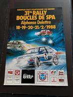 poster 1988 Boucles de SPA rally Volvo Mazda ..., Verzamelen, Ophalen of Verzenden, Auto's