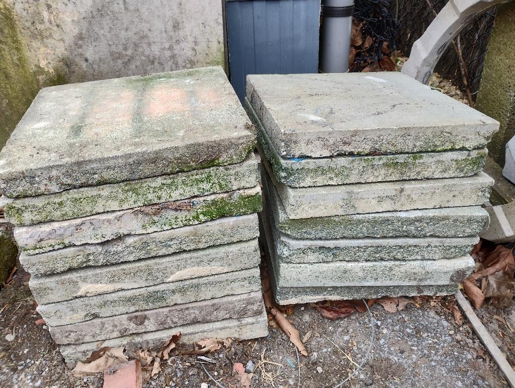 15 dals, Jardin & Terrasse, Pavé & Dalles, Enlèvement, Utilisé, Béton, Briques