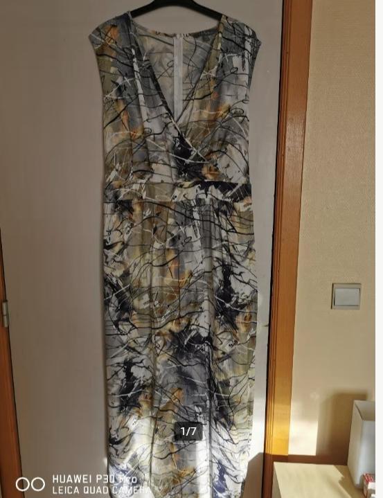 Lange jurk Ulla Popken maat 50/52, Kleding | Dames, Grote Maten, Zo goed als nieuw, Jurk, Overige kleuren, Verzenden