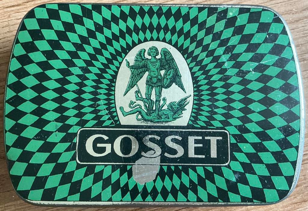 Oud TABAK GOSSET/blikje, Verzamelen, Ophalen of Verzenden, Zo goed als nieuw, Verpakking