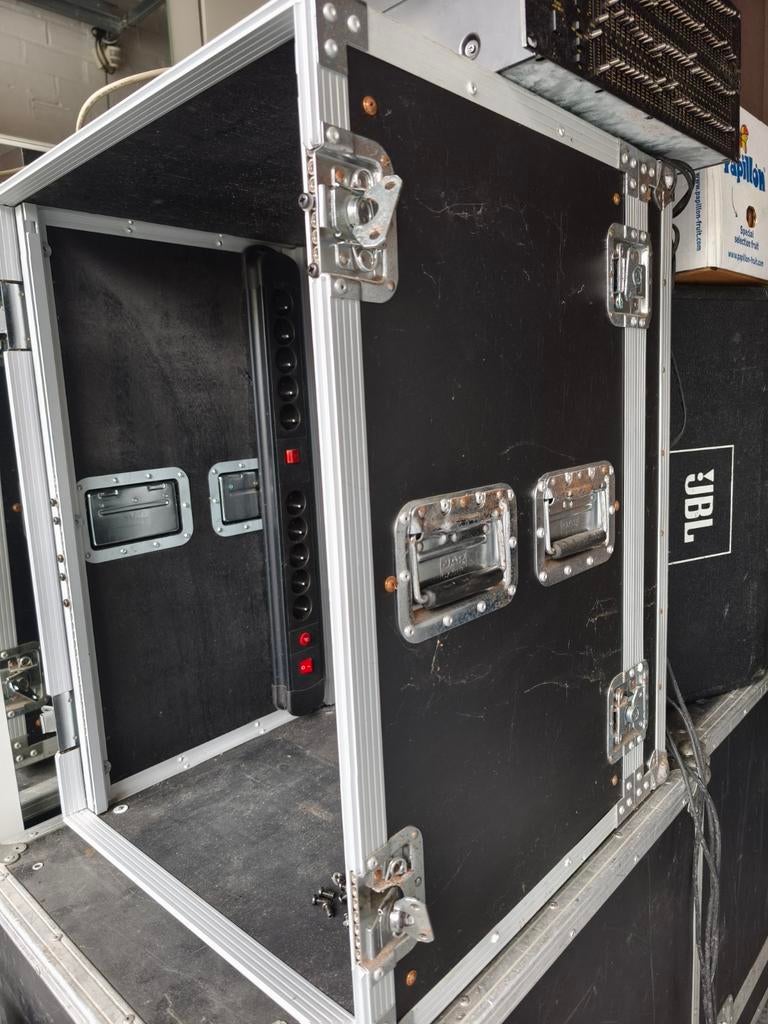 Flightcase rack + stroom kabel 10x stekker, Muziek en Instrumenten, Ophalen of Verzenden, Flightcase
