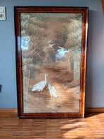 Oud Indisch werk uit soort van riet, ingekaderd, Antiek en Kunst, Ophalen