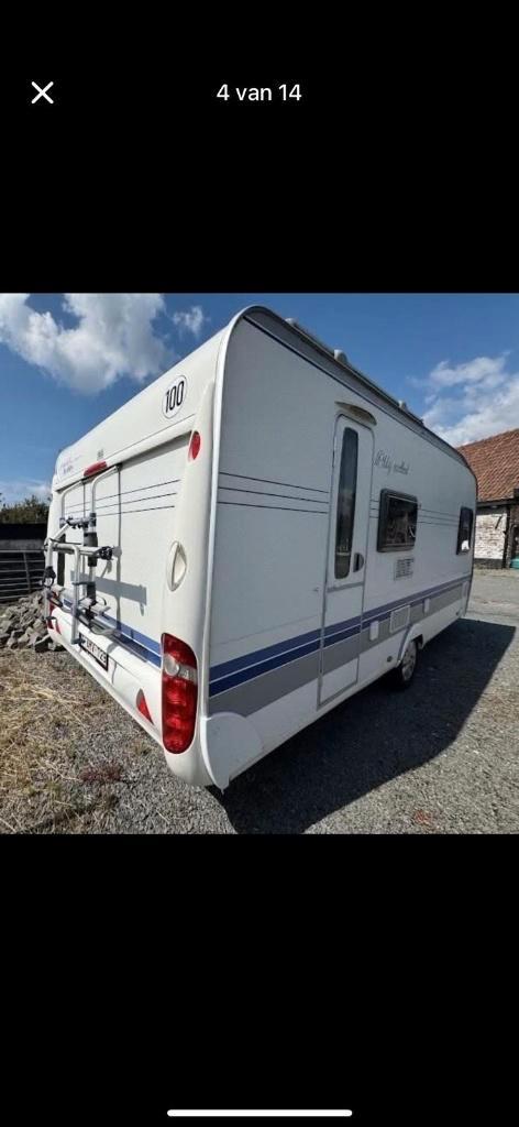 caravan, Caravans en Kamperen, Caravans, Particulier, tot en met 6, 1250 - 1500 kg, Treinzit, Hobby, Frans bed, Omvormbare zithoek