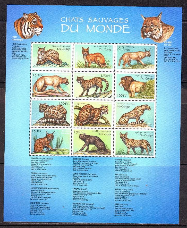 Postzegels Zaïre / Congo: Diverse thema's, Postzegels en Munten, Postzegels | Thematische zegels, Postfris, Overige thema's, Ophalen of Verzenden