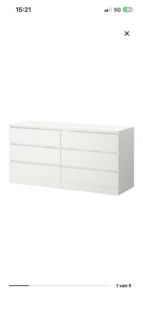 MALM ladekast 160 x 78, Maison & Meubles, Armoires | Commodes, Comme neuf, Enlèvement