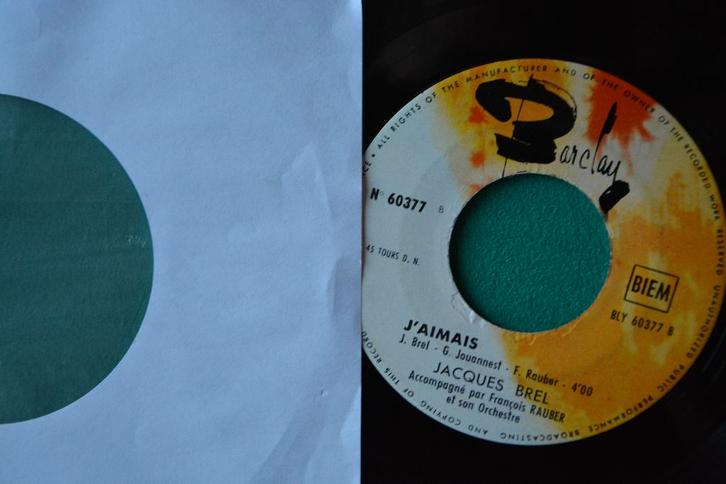 Jacques Brel - La Fanette - W6 - Single en vinyle (1963), CD & DVD, Vinyles Singles, Utilisé, Single, Pop, 7 pouces, Enlèvement ou Envoi