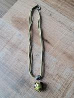 Halsketting groenkleurig hartje, Ophalen of Verzenden