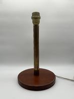 Bureaulamp uit de jaren 50 - messing/leer, Antiek en Kunst, Ophalen of Verzenden