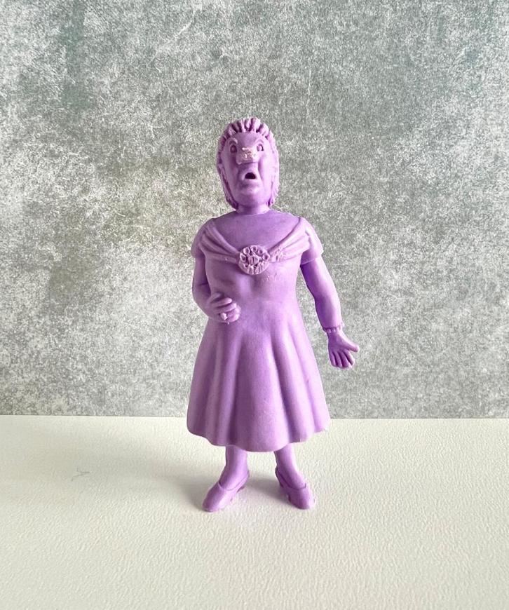 Figurine Castafiore mauve - Tintin Esso 1973, Verzamelen, Stripfiguren, Gebruikt, Beeldje of Figuurtje, Kuifje, Ophalen of Verzenden